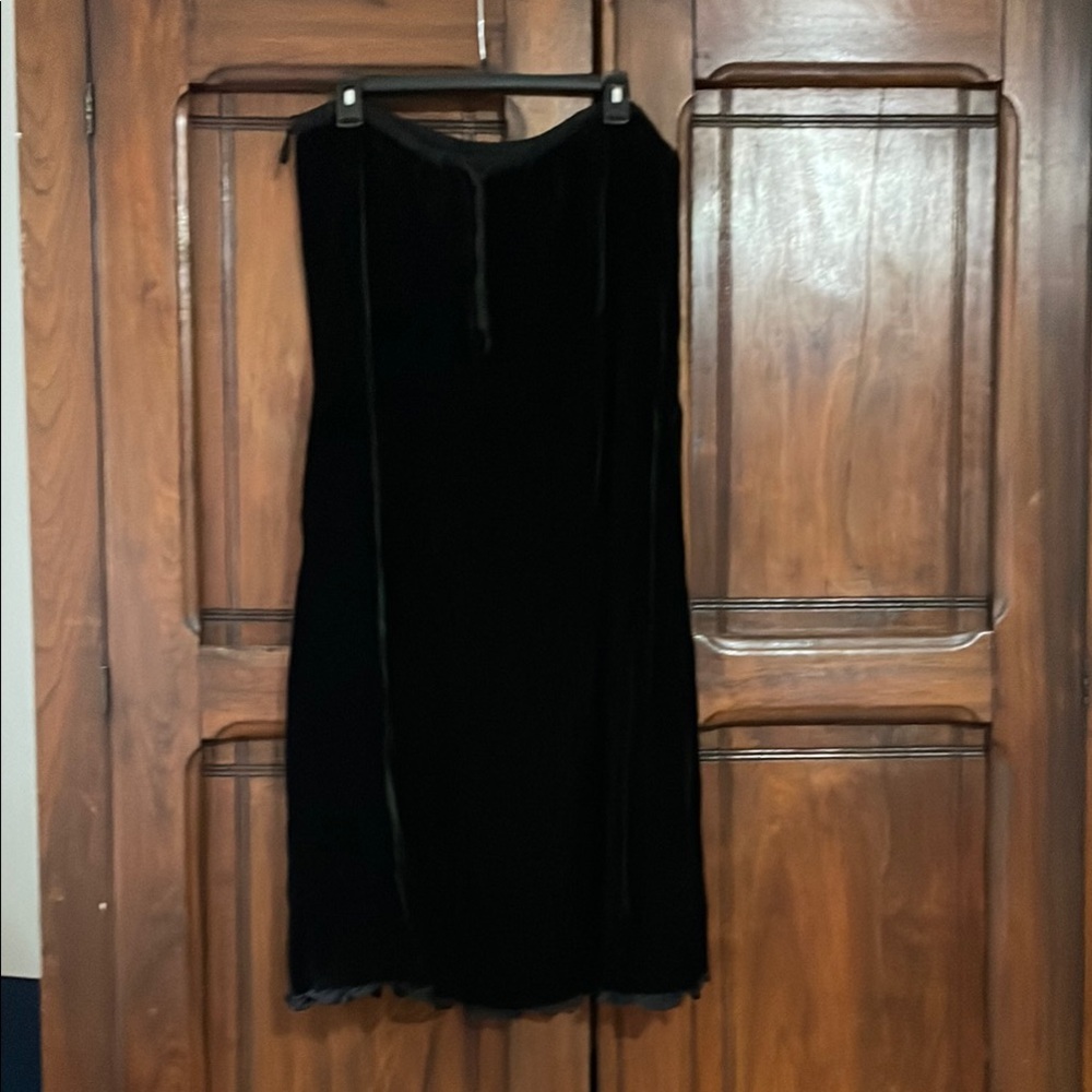 J. Jill Black Velvet Skirt